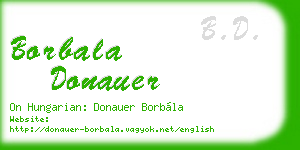 borbala donauer business card