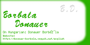 borbala donauer business card
